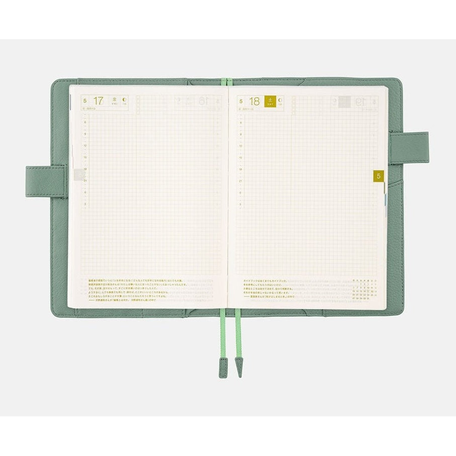 Hobonichi Techo A5 Cousins Leather: Water Green Cover Only