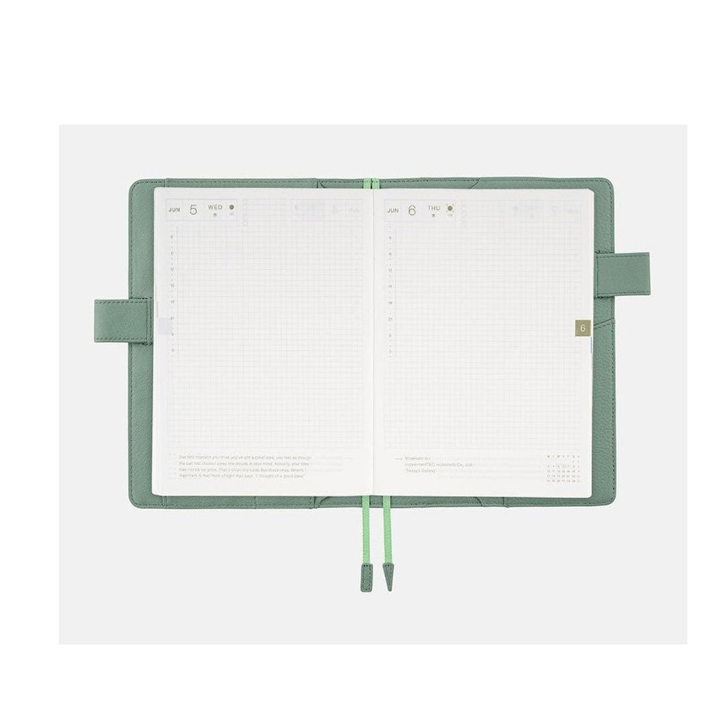 Hobonichi Techo A5 Cousins Leather: Water Green Cover Only