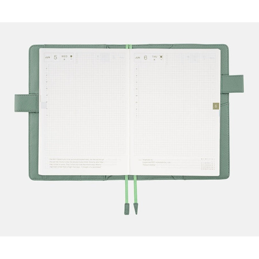 Hobonichi Techo A5 Cousins Leather: Water Green Cover Only