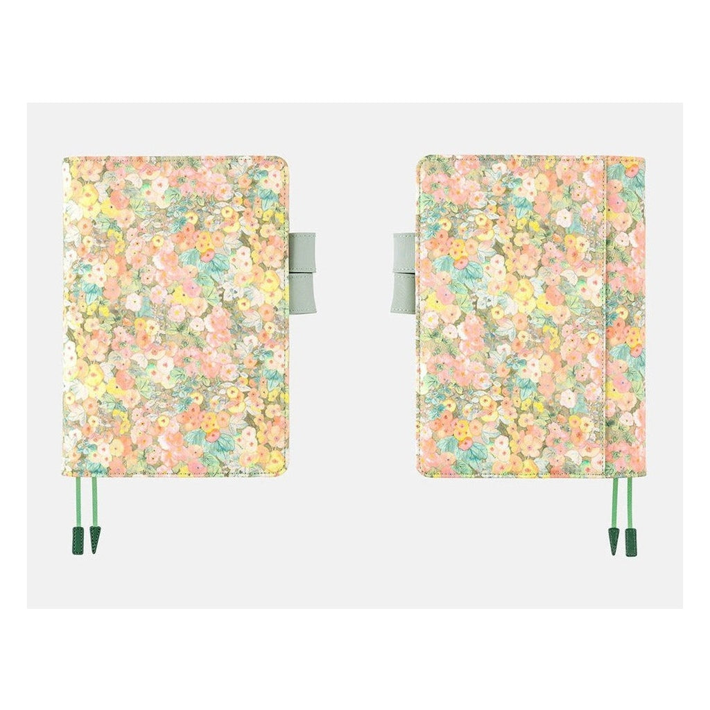 Hobonichi Techo A5 Cousins Liberty Fabrics: Hollyhocks Orange Cover Only