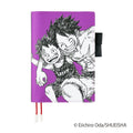 Closed Hobonichi Techo A5 One Piece Luffy cover with dual character illustration