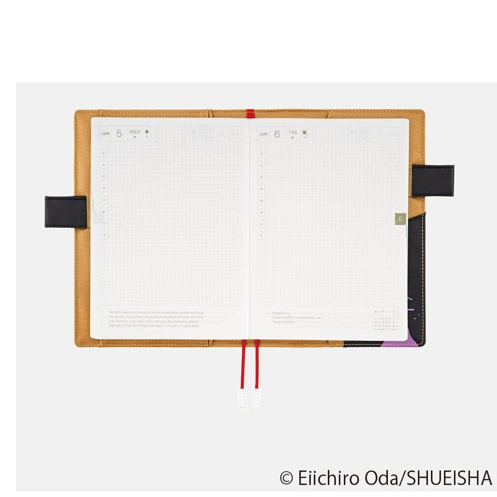 June weekly spread in Hobonichi Techo A5 planner with tan fabric cover