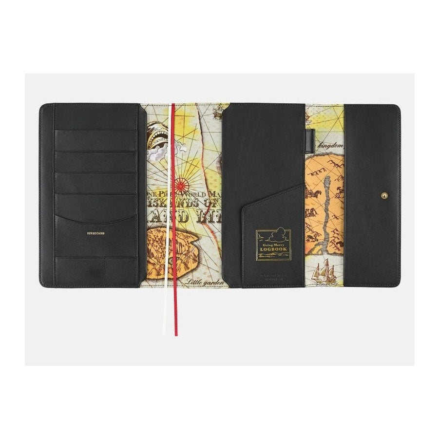 Hobonichi Techo A5 One Piece Going Merry leather cover interior map design with card slots