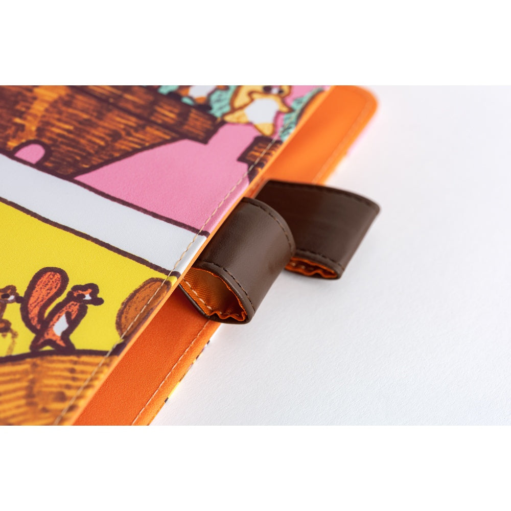 Hobonichi Techo A5 Cousins Planner Cover - 100%ORANGE: Where’s the Squirrel Going