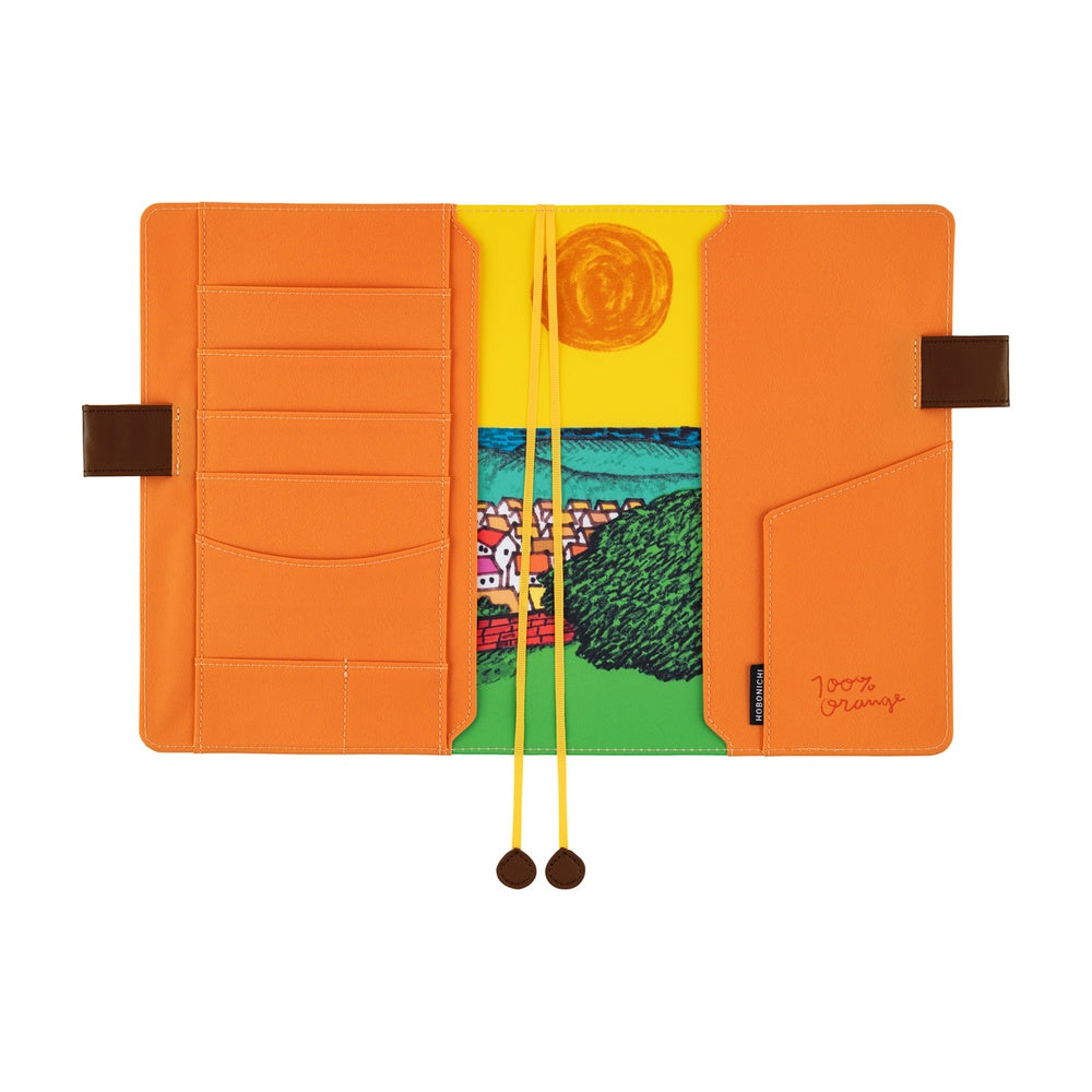 Hobonichi Techo A5 Cousins Planner Cover - 100%ORANGE: Where’s the Squirrel Going