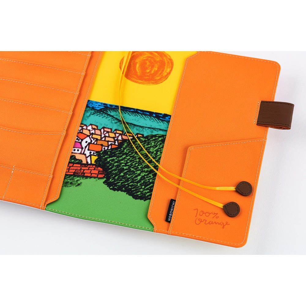 Hobonichi Techo A5 Cousins Planner Cover - 100%ORANGE: Where’s the Squirrel Going