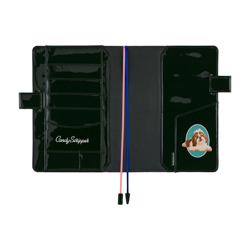 Hobonichi Techo A5 Cousins Planner Cover - Candy Stripper: Random Dog & Cat Black