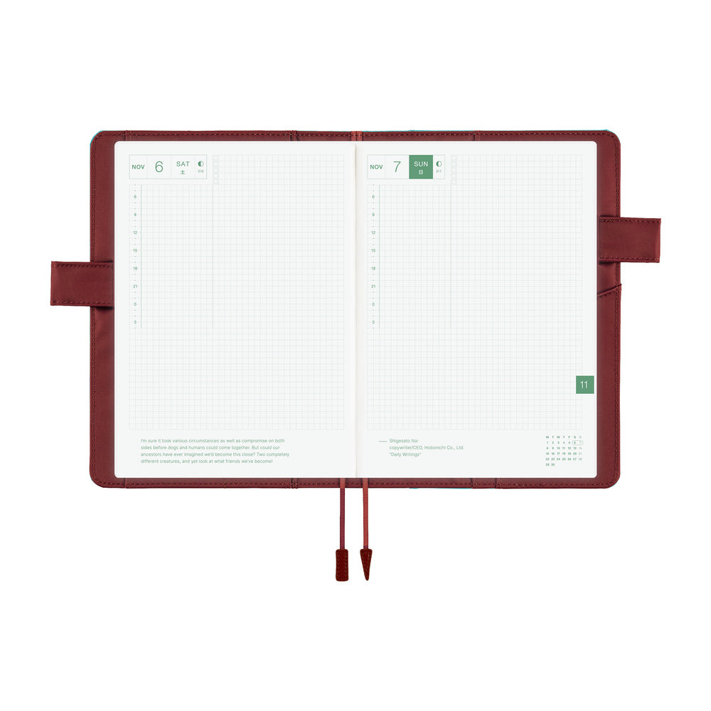 Hobonichi Techo A5 Cousins Planner Cover - Colours: Misty Cedar