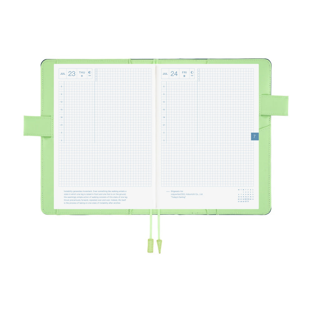 Hobonichi Techo A5 Cousins Planner Cover - Colors: Ivy Forest