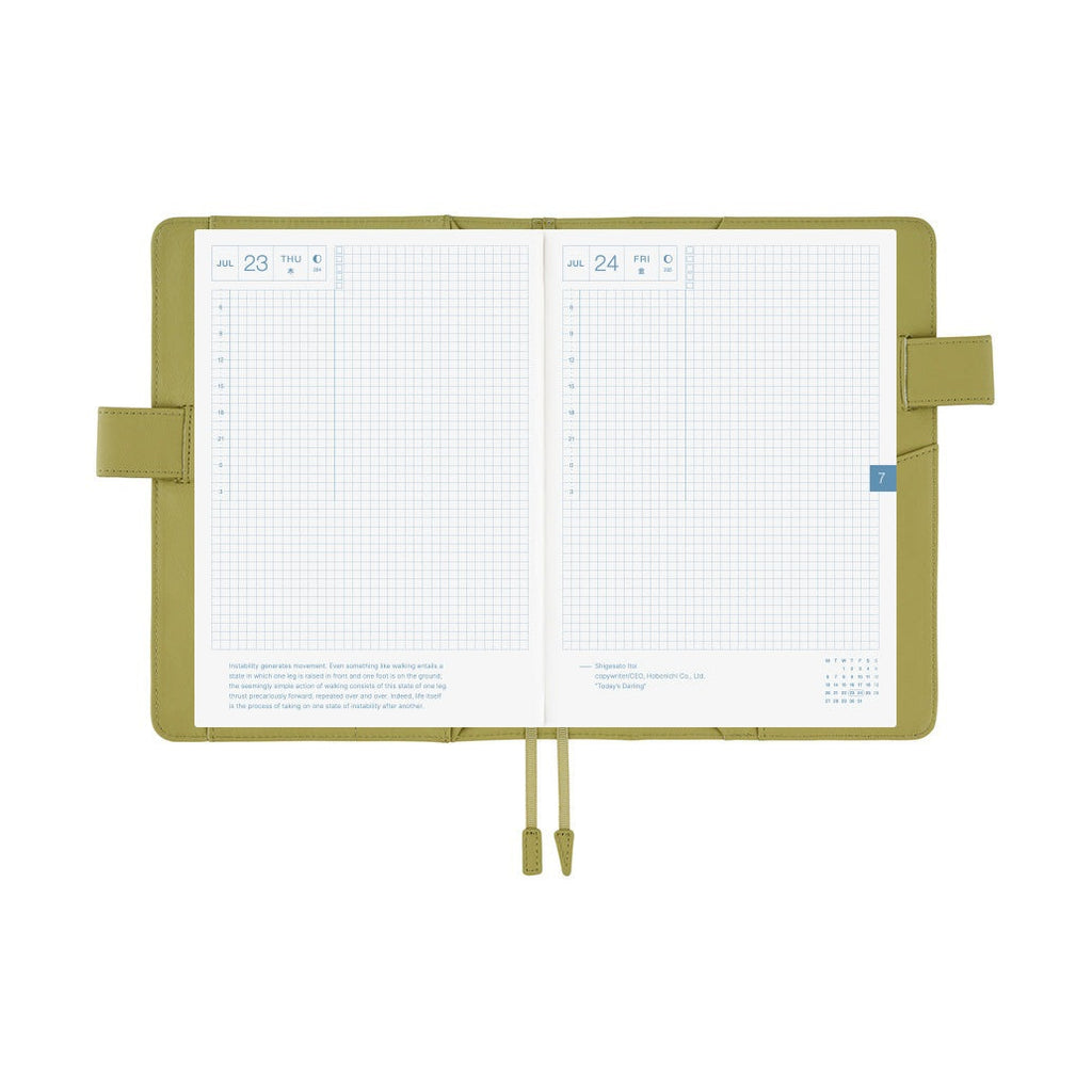 Hobonichi Techo A5 Cousins Planner Cover - Leather: Sage Green