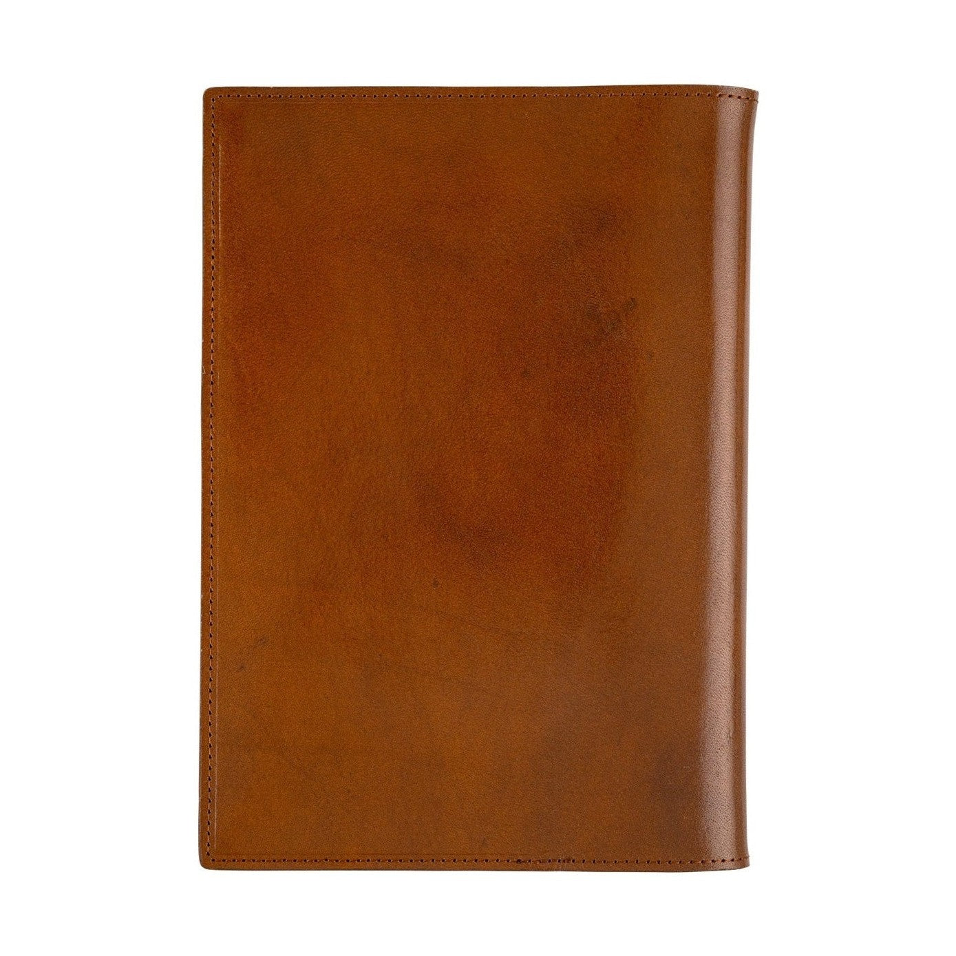 Back view of slim brown leather Hobonichi Techo A5 planner cover