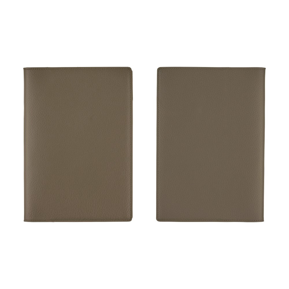 Hobonichi Techo A5 Cousins Planner Cover - Leather: Taut Gray & Light Blue