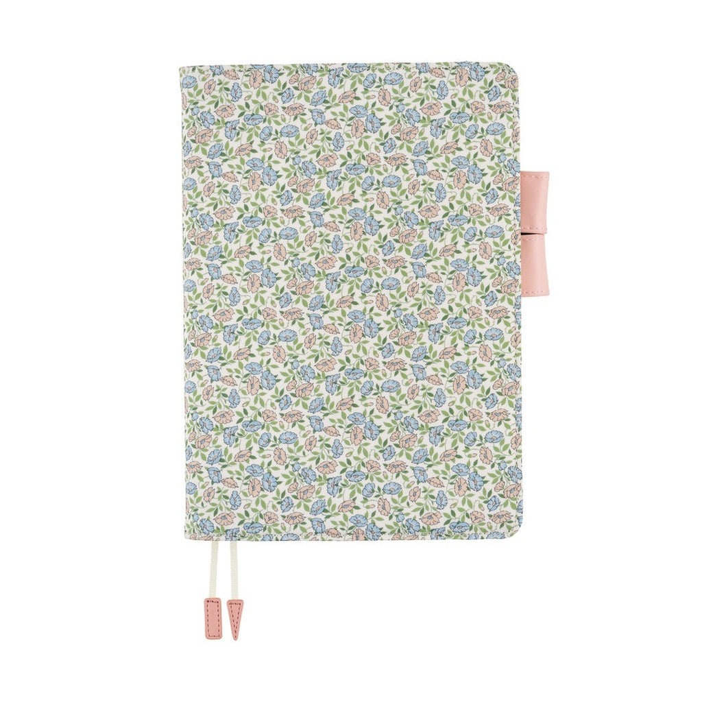 Liberty Fabrics Sasha Kiora planner cover with butterfly pen holders and elastic closure