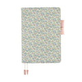 Liberty Fabrics Sasha Kiora planner cover with butterfly pen holders and elastic closure