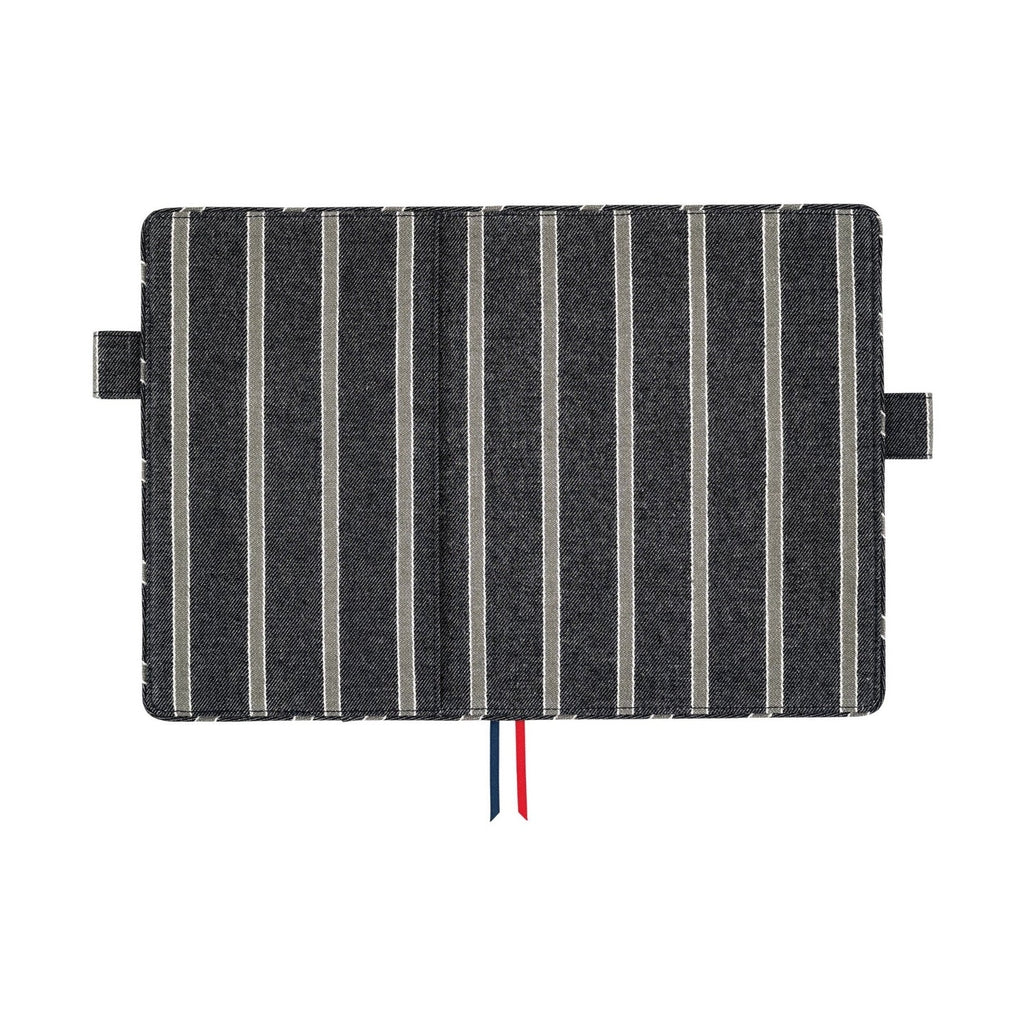 Hobonichi Techo A5 Cousins Planner Cover - Lined Fabric: Twill Navy x Gray