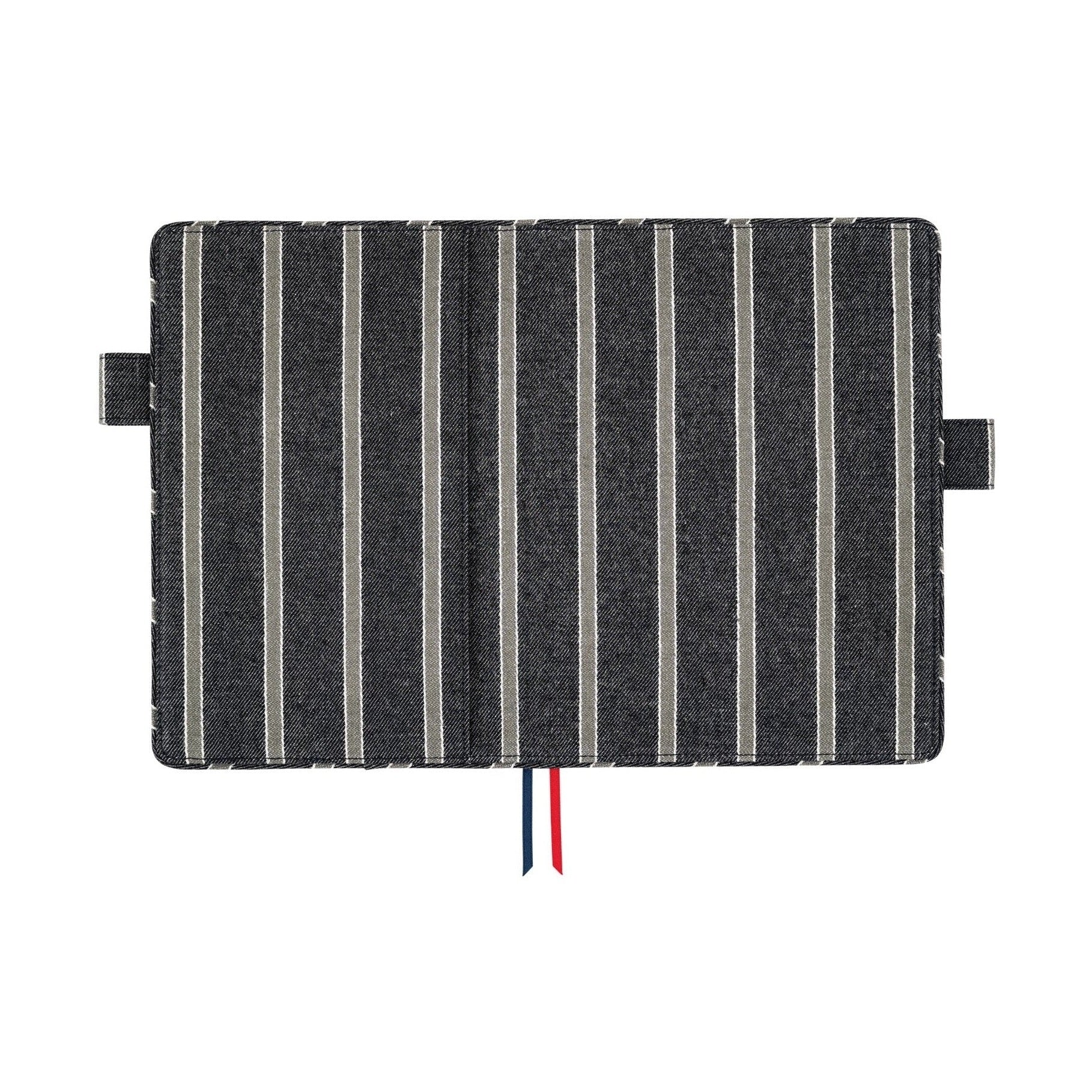 Hobonichi Techo A5 Cousins Planner Cover - Lined Fabric: Twill Navy x Gray