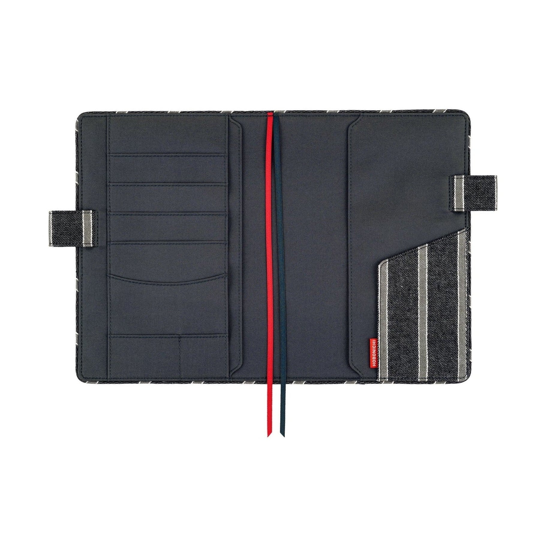 Hobonichi Techo A5 Cousins Planner Cover - Lined Fabric: Twill Navy x Gray