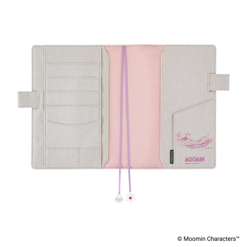 Hobonichi Techo A5 Cousins Planner Cover - Moomin: My Yard (Pink Grey)