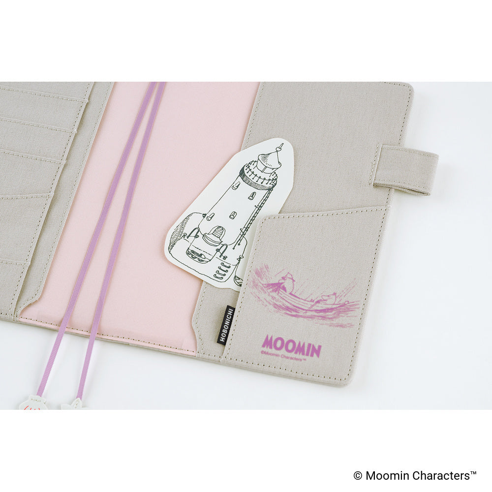 Hobonichi Techo A5 Cousins Planner Cover - Moomin: My Yard (Pink Grey)
