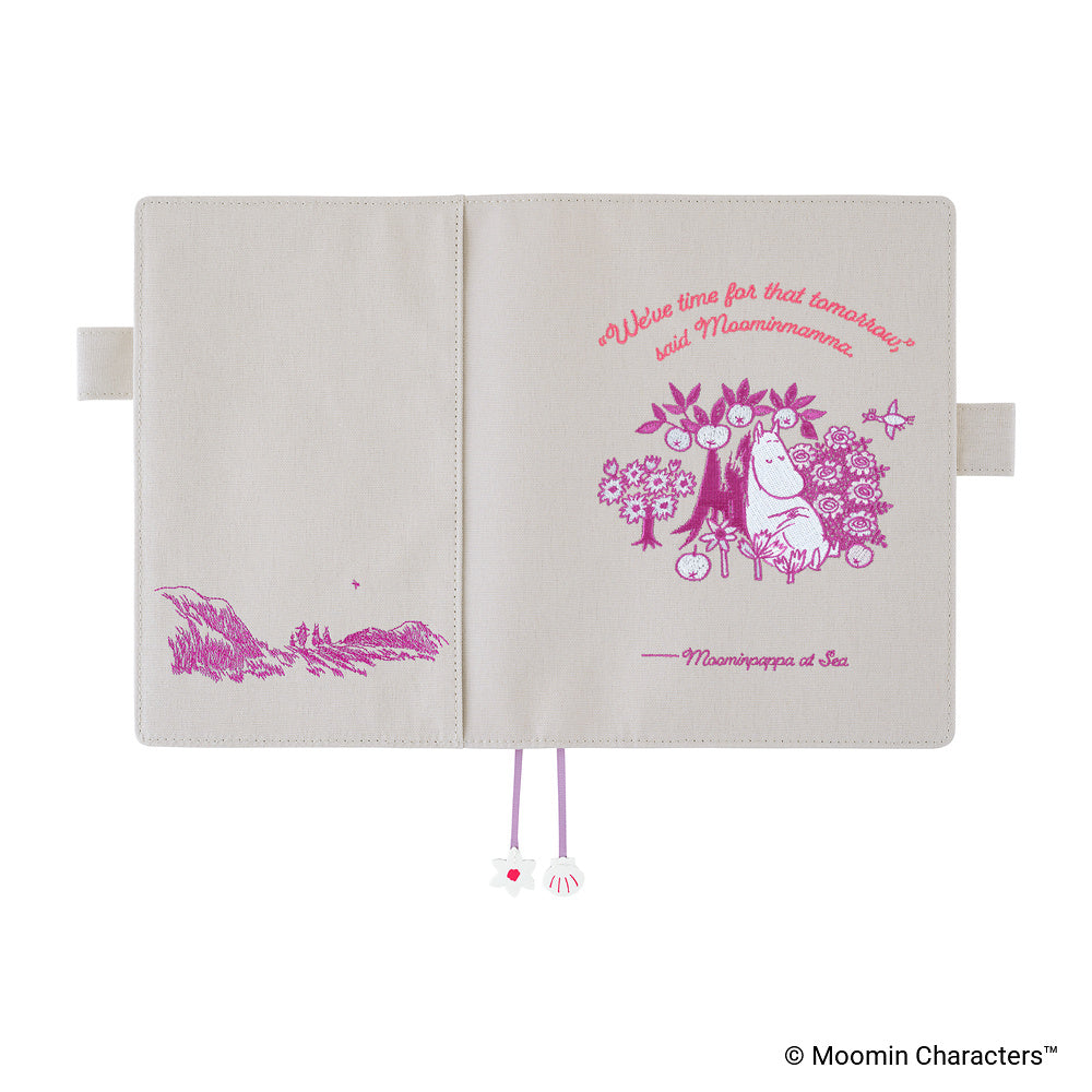 Hobonichi Techo A5 Cousins Planner Cover - Moomin: My Yard (Pink Grey)