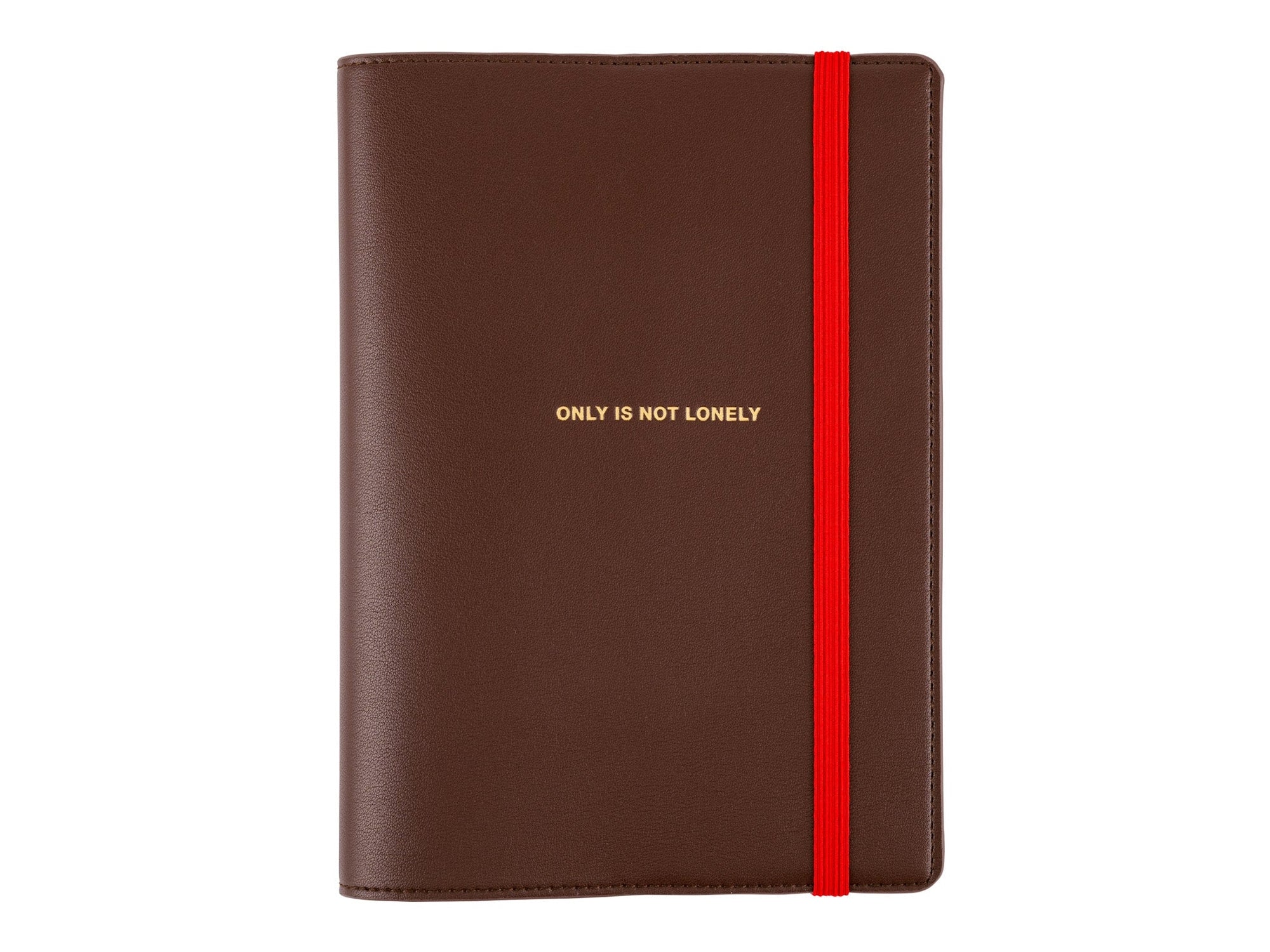 Hobonichi Techo A5 Cousins Planner Cover - Only is Not Lonely Chocolate