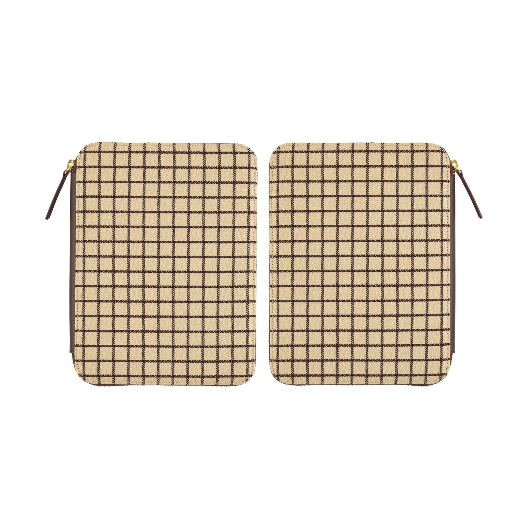 Hobonichi Techo A5 Cousins Planner Cover - Taut Zipped Café au Lait Plaid