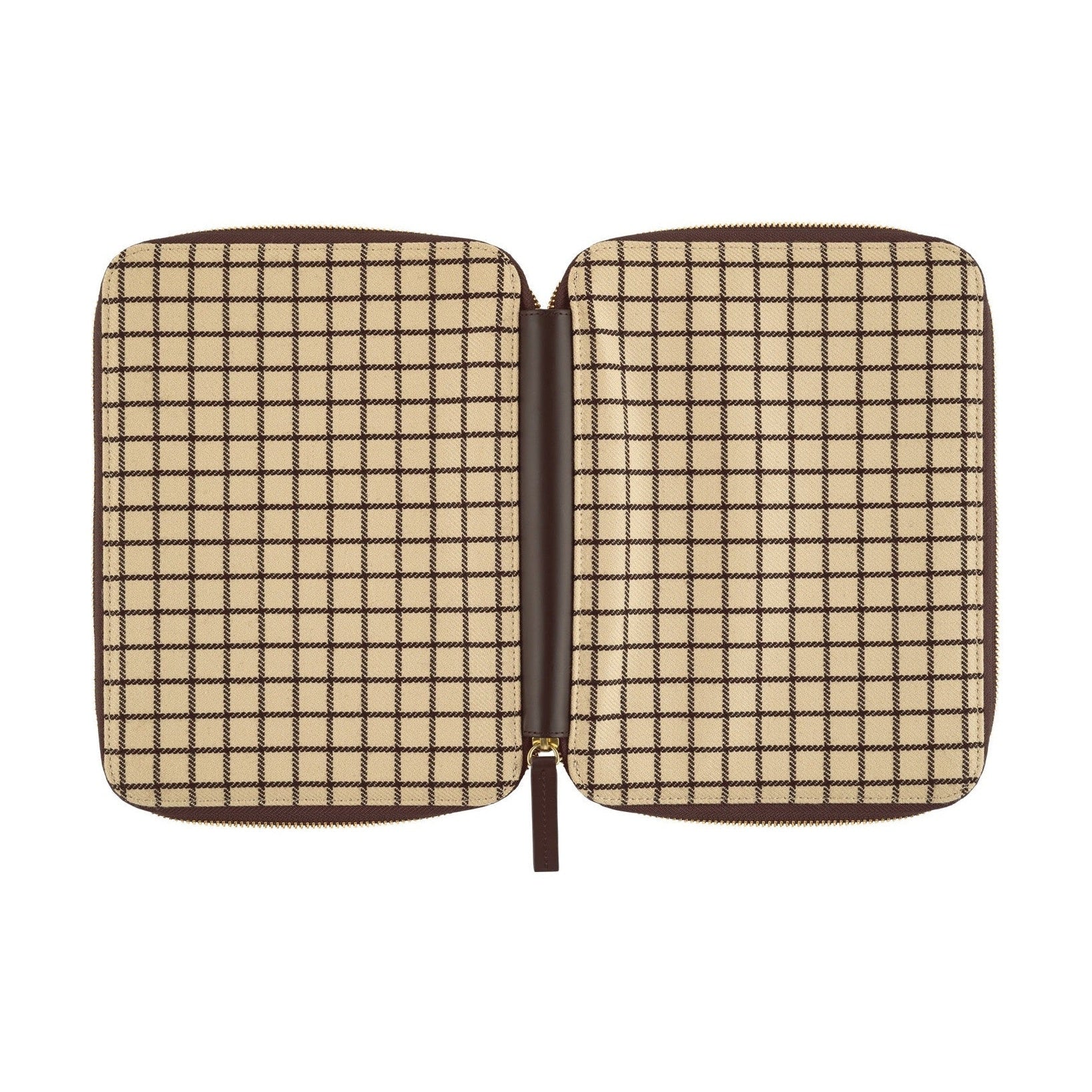 Hobonichi Techo A5 Cousins Planner Cover - Taut Zipped Café au Lait Plaid