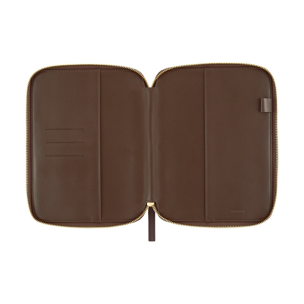 Hobonichi Techo A5 Cousins Planner Cover - Taut Zipped Café au Lait Plaid