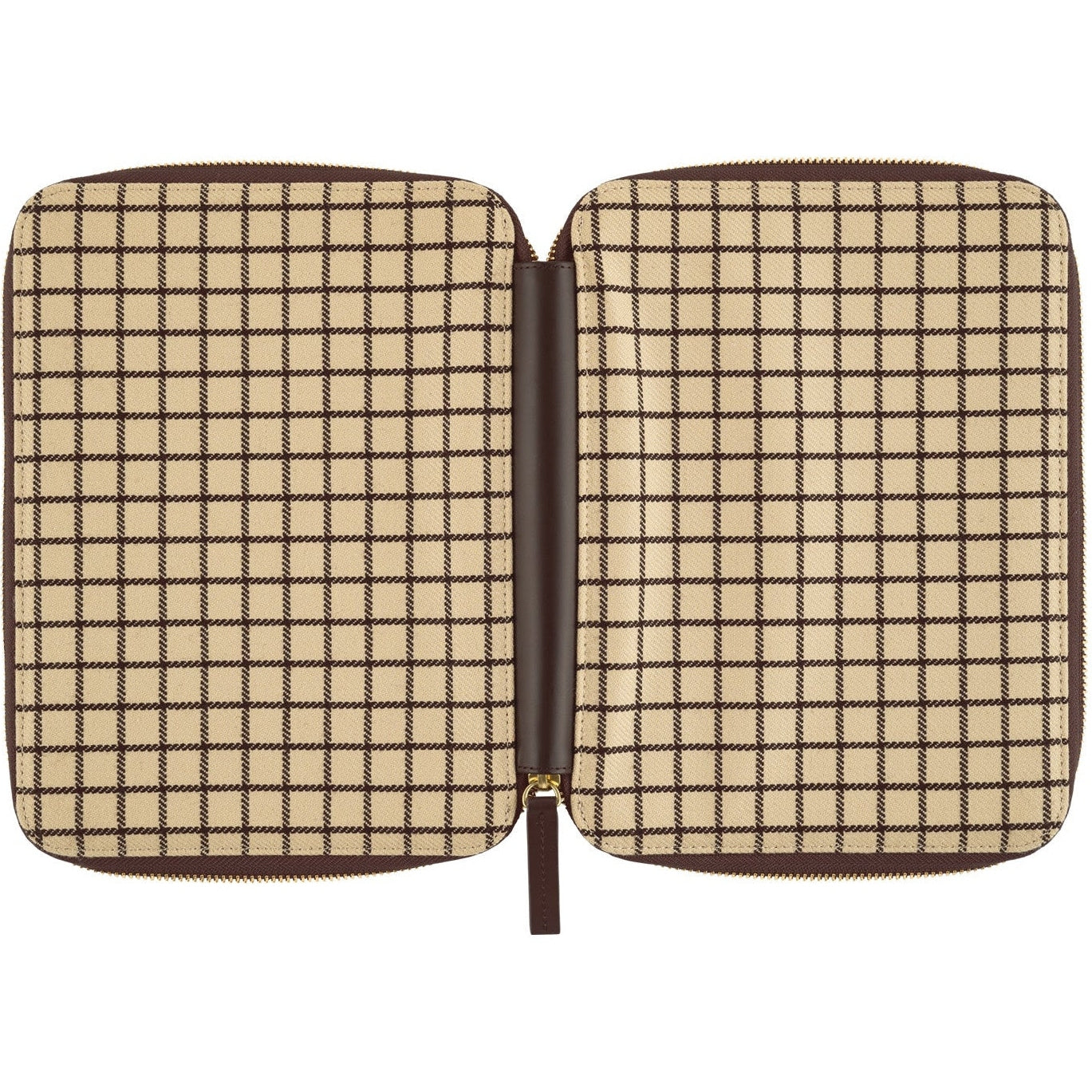 Hobonichi Techo A5 Cousins Planner Cover - Taut Zipped Café au Lait Plaid