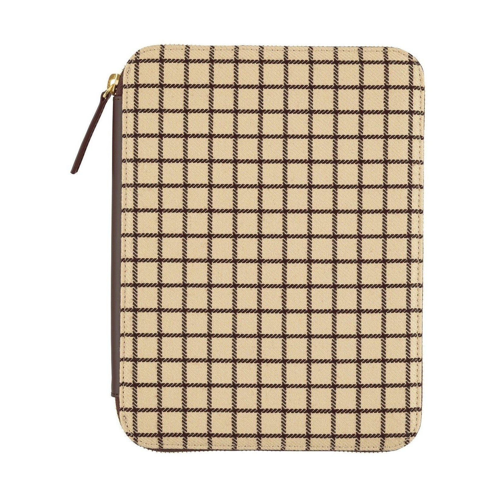Hobonichi Techo A5 Cousins Planner Cover - Taut Zipped Café au Lait Plaid