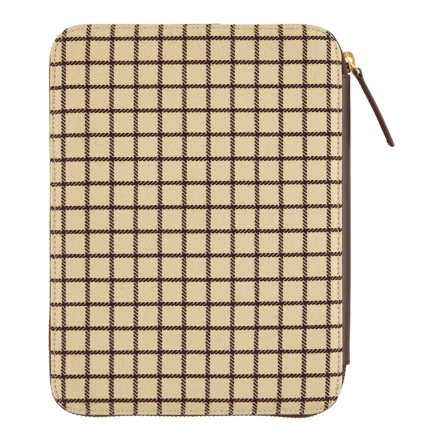 Hobonichi Techo A5 Cousins Planner Cover - Taut Zipped Café au Lait Plaid