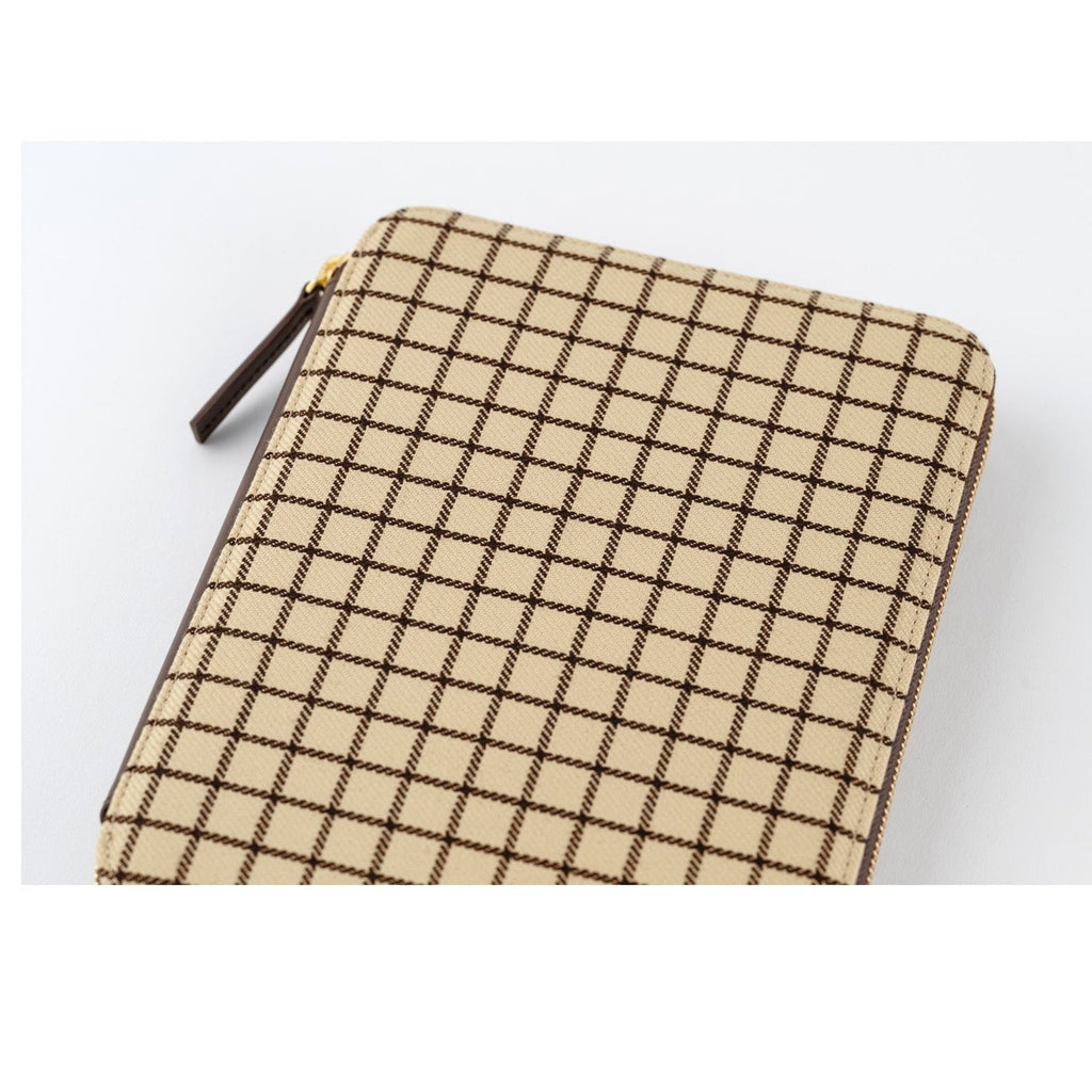 Hobonichi Techo A5 Cousins Planner Cover - Taut Zipped Café au Lait Plaid