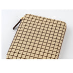 Hobonichi Techo A5 Cousins Planner Cover - Taut Zipped Café au Lait Plaid