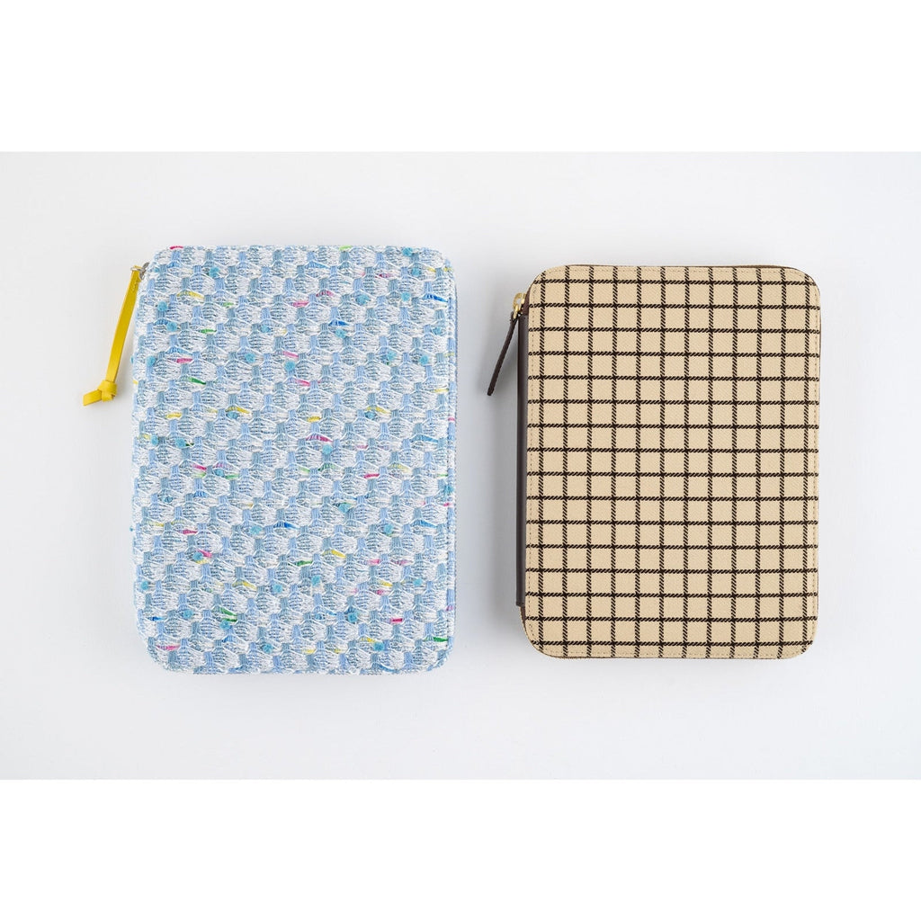 Hobonichi Techo A5 Cousins Planner Cover - Taut Zipped Café au Lait Plaid