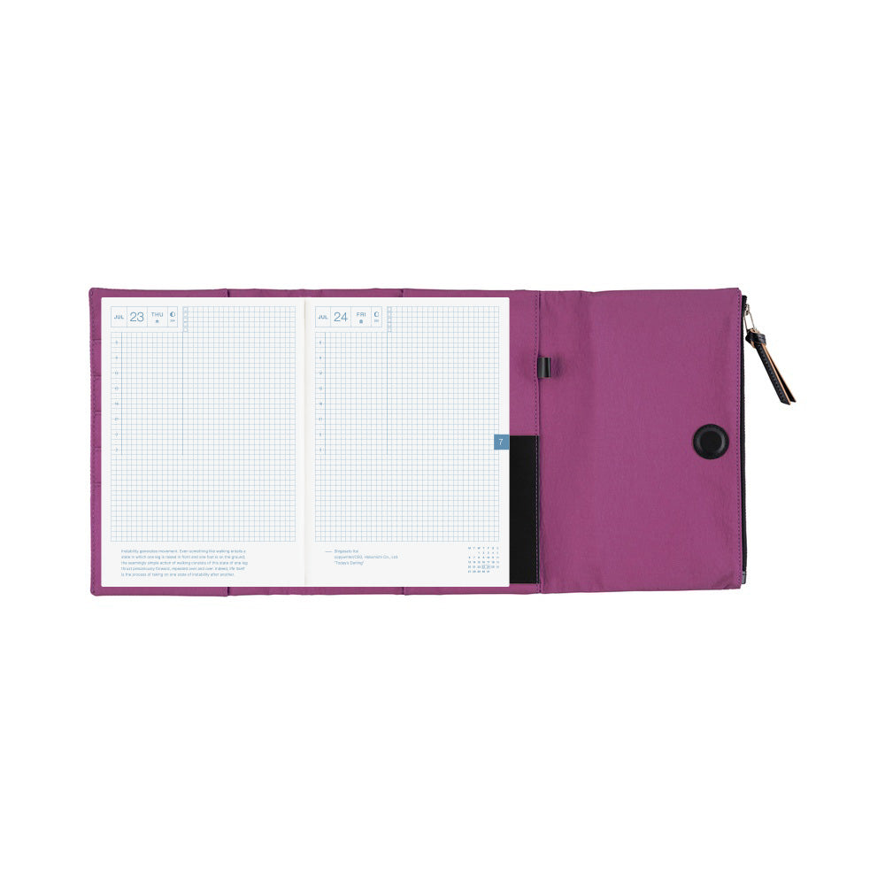 Hobonichi Techo A5 Cousins Planner Cover - Tragen: Purple