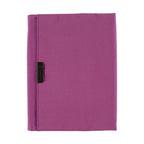 Closed Hobonichi Techo A5 purple nylon planner cover with HANDWRITING strap detail