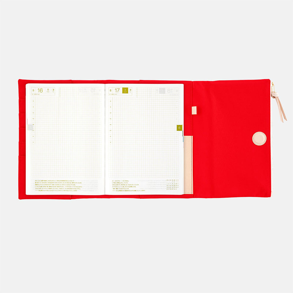 Hobonichi Techo A5 Cousins Planner Cover - Tragen Red