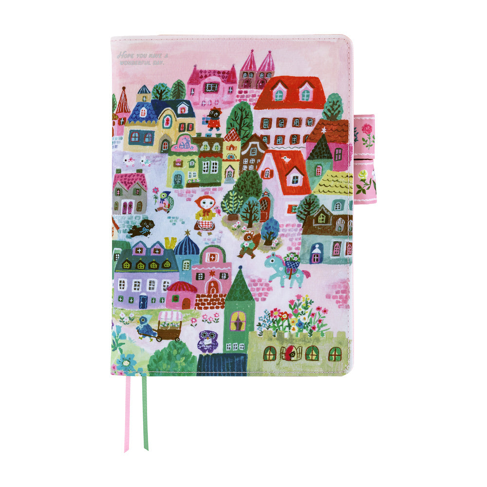 Hobonichi Techo A5 Cousins Planner Cover - Yumi Kitagishi: White Cat Village