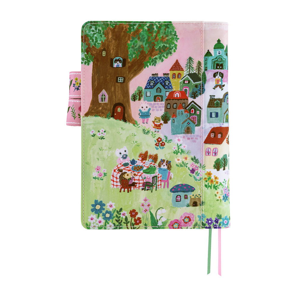 Hobonichi Techo A5 Cousins Planner Cover - Yumi Kitagishi: White Cat Village
