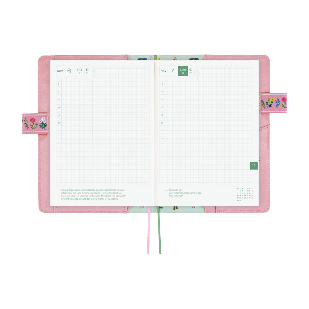 Hobonichi Techo A5 Cousins Planner Cover - Yumi Kitagishi: White Cat Village