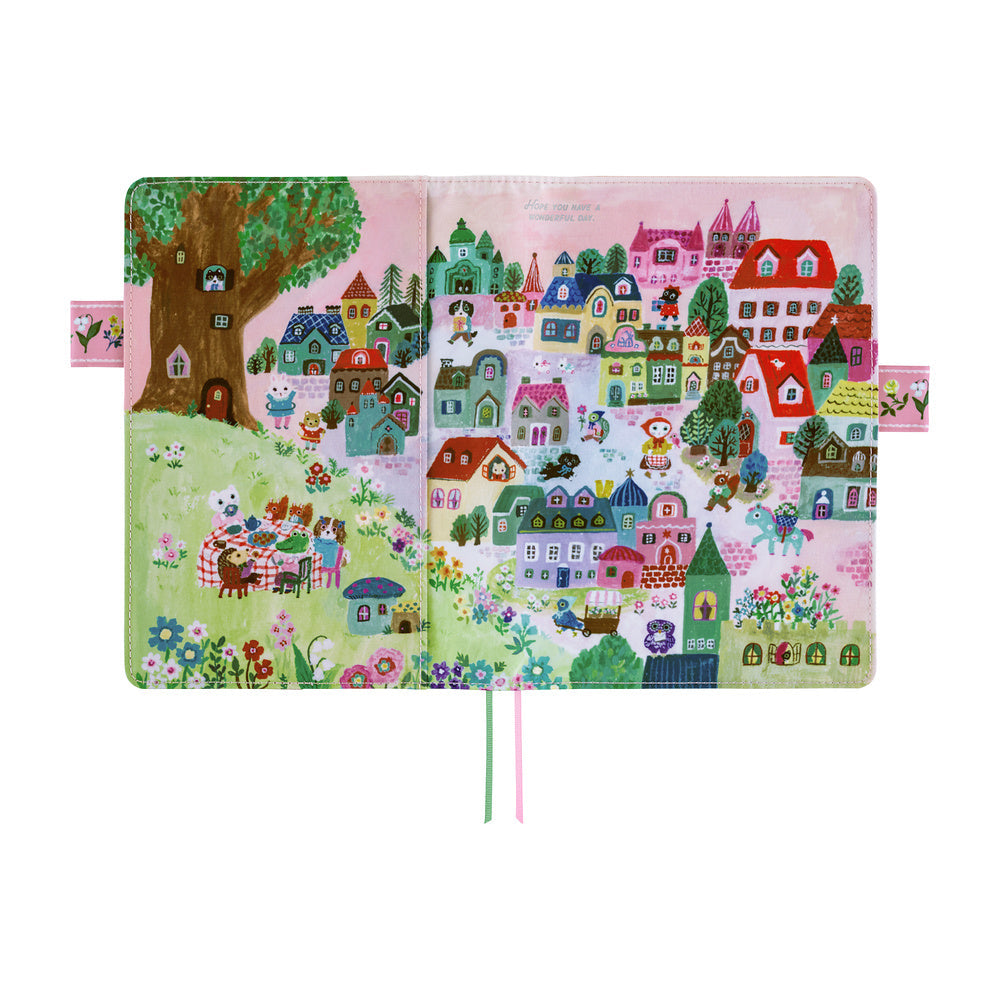 Hobonichi Techo A5 Cousins Planner Cover - Yumi Kitagishi: White Cat Village