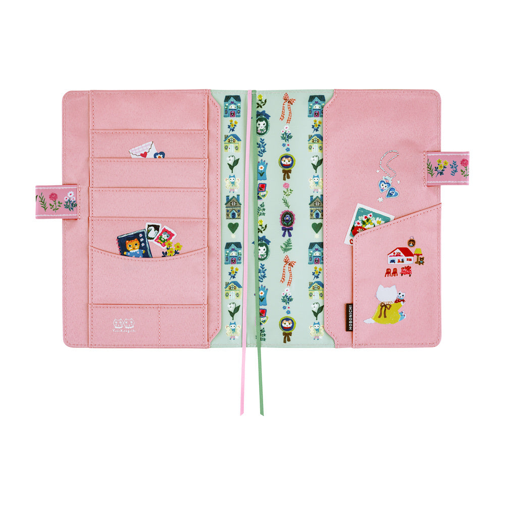 Hobonichi Techo A5 Cousins Planner Cover - Yumi Kitagishi: White Cat Village