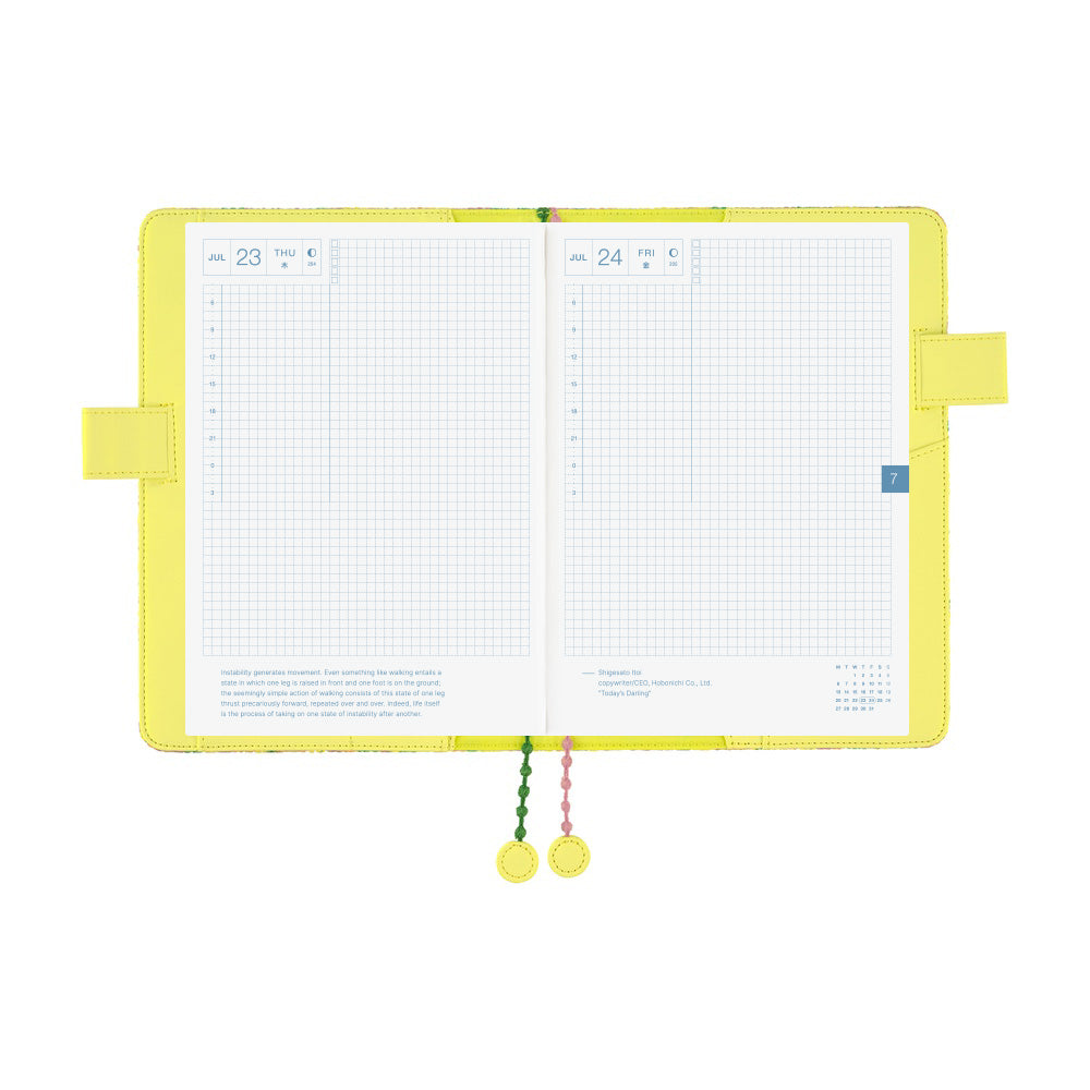 Hobonichi Techo A5 Cousins Planner Cover - minä perhonen: skyful Yellow