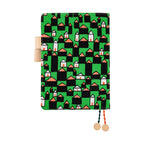 Front view of Hobonichi Techo A5 Cousins Planner Cover with butterfly stopper clasp