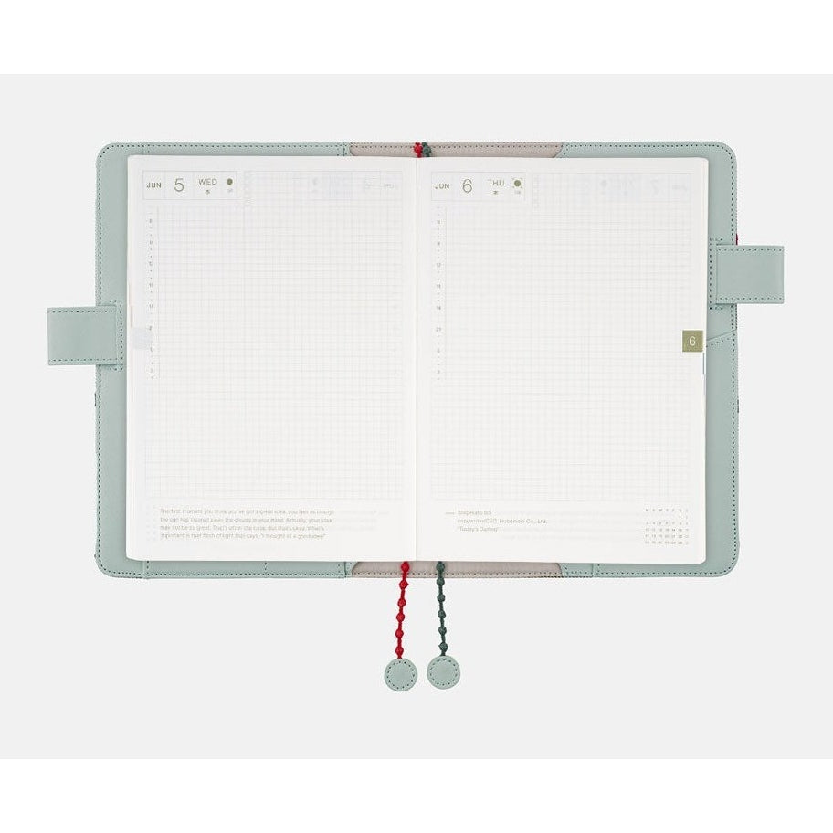 Hobonichi Techo A5 Cousins mina perhonen: light berry Green Cover Only