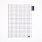 Hobonichi Techo A5 cream cover with blue grid pattern and attached pencil holder