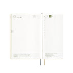 Hobonichi Techo A5 June daily layout with green date box and grid reference page