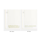 Hobonichi Techo A5 bilingual daily pages in orange font with grid layout
