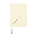 Hobonichi Techo A5 HON diary ivory cover with gold slash foil and navy ribbon