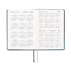Hobonichi Techo A6 2025 reference page showing 2024 to 2026 yearly calendars in Japanese